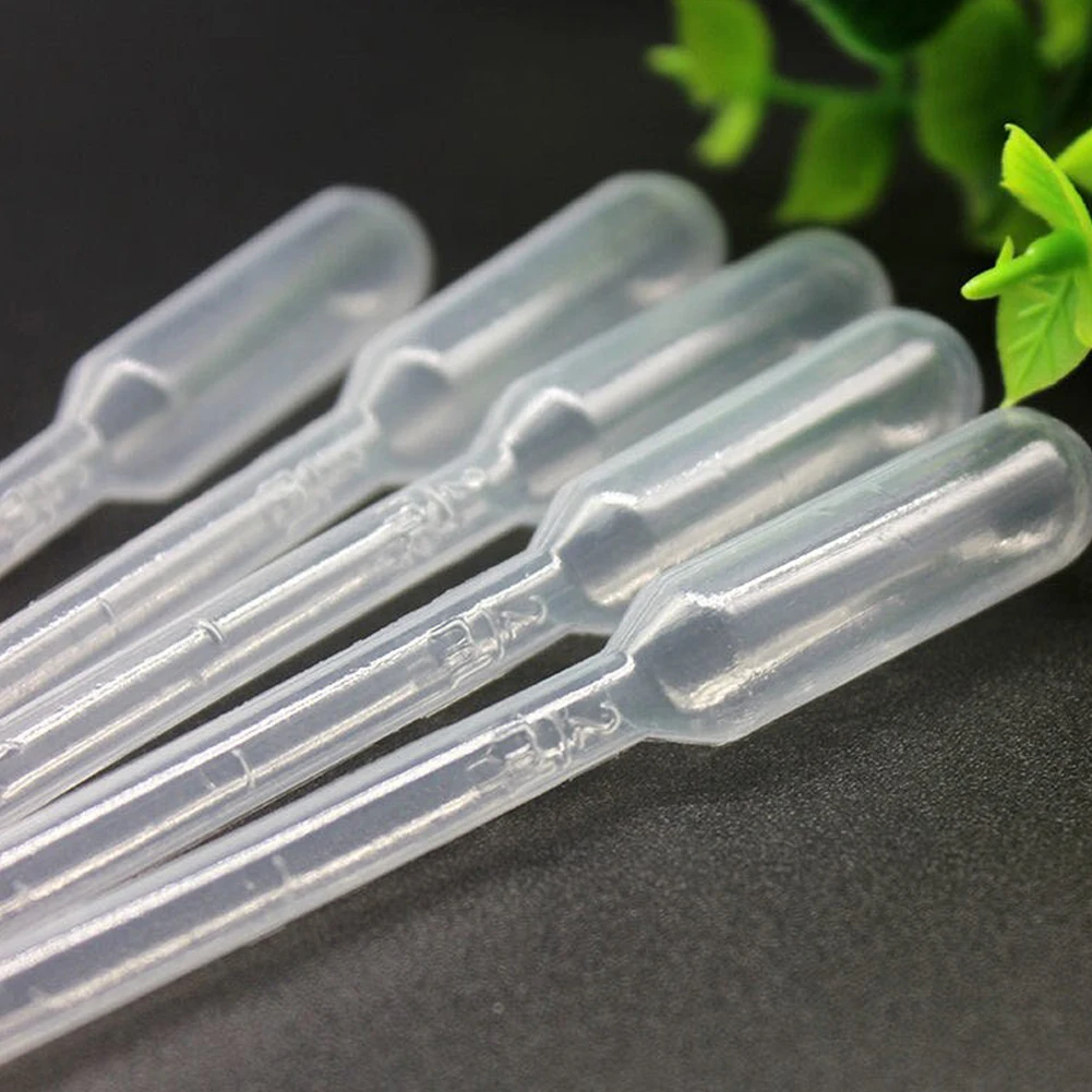 50pcs Laboratory Pipette Plastic Disposable Transfer Pasteur Pipettes Makeup Tools Eye Dropper Clear Experiment Supplies for Lab