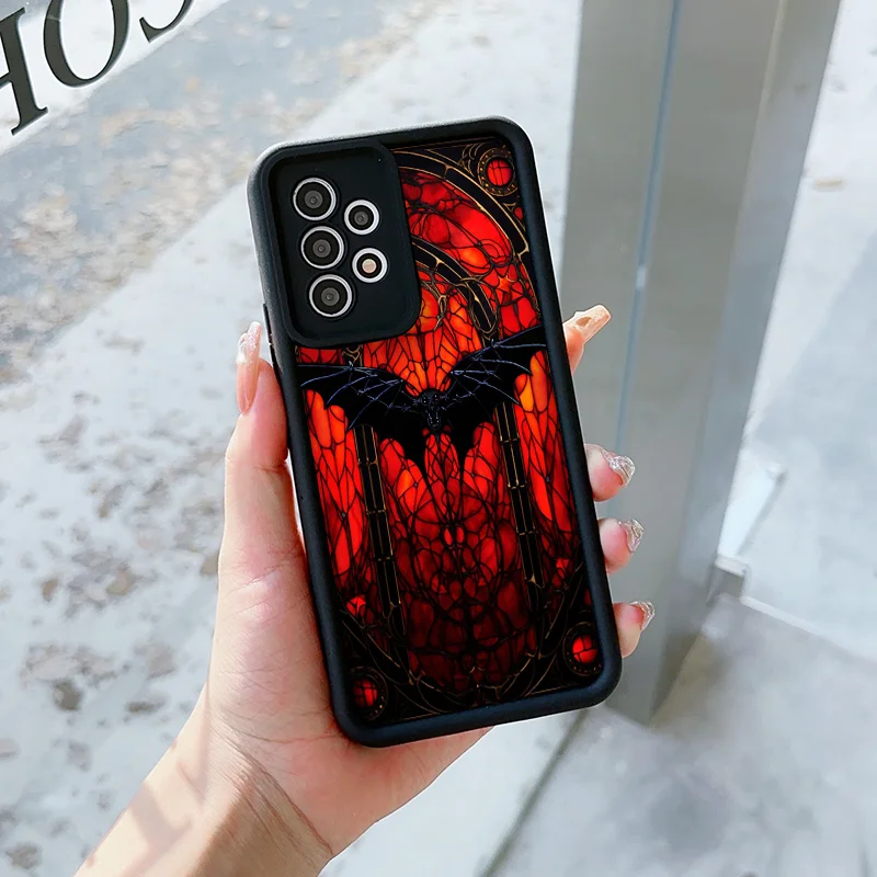 Creative Ancient Card Bat Pattern Phone Case for Motorola Moto Edge 50 Fusion 40 Neo E40 E32 G85 G84 G75 G54 G24 G05 Soft Covers