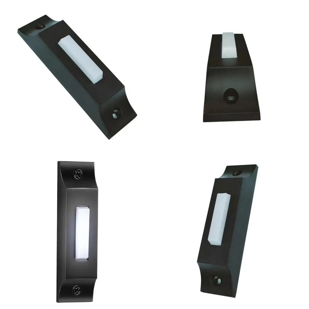 

Y1UD Illuminates Doorbell Button Metal Wall Mount Switches Elegant Lighted Door Chimes Button Simple to Use for Home Entryway