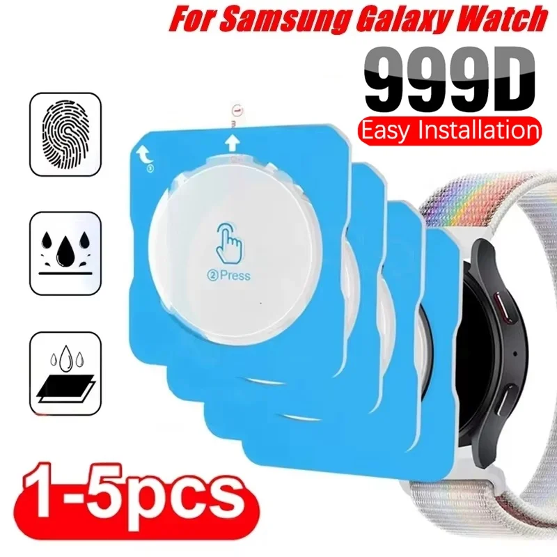 1/3/5 Peças Protetor de Vidro Temperado 9H de Fácil Aplicação para Samsung Galaxy Watch 7/7 Ultra 40/44/47mm, Película Transparente para Tela, Kit de 
