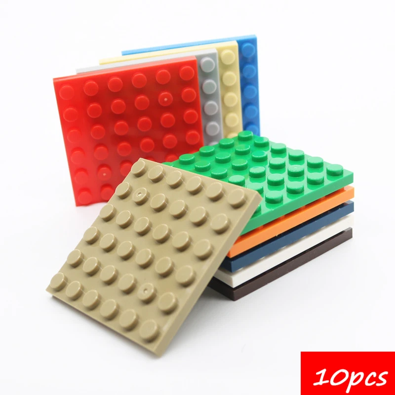 10PCS High-Tech Monteren Deeltje 3958 Plaat 6x6 Baksteen Bouwstenen Kit Vervangbaar Deel Speelgoed voor Kinderen Geschenken