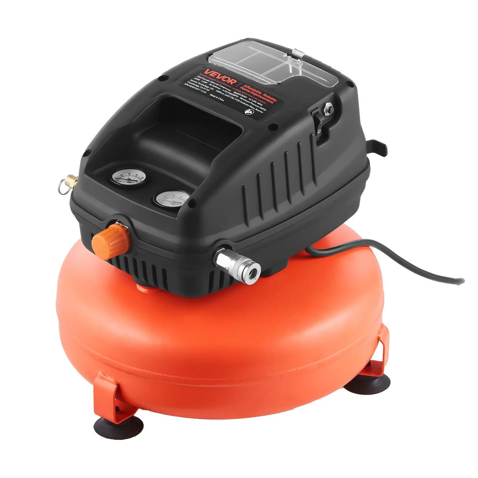 

3 Gallon Air Compressor 1/3HP 0.54CFM@90PSI & 100PSI Max Working Pressure