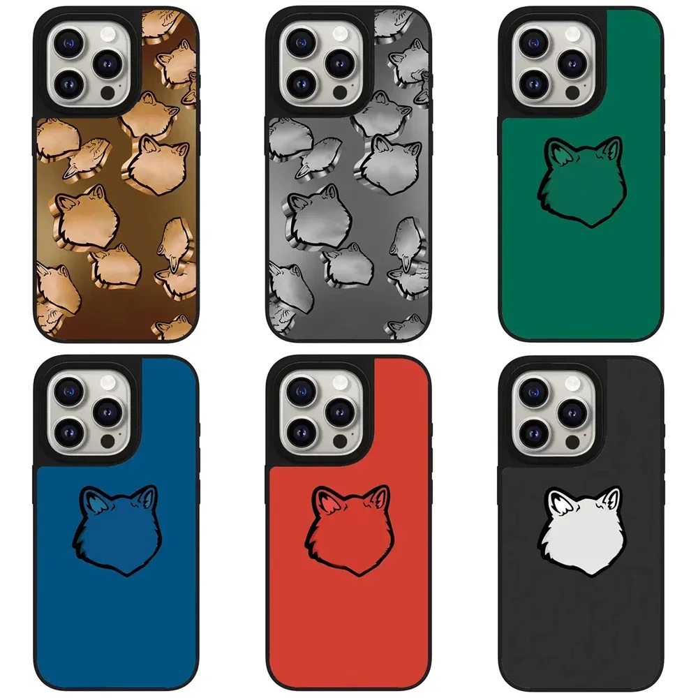 Creative Fashion Fox Mirror Magnetic Phone Case Cover for IPhone 11 12 13 14 15 16 Pro Max Case