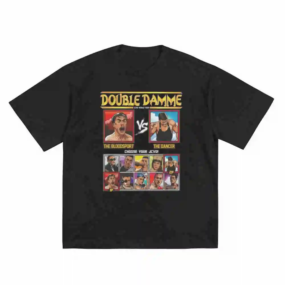 Jean Claude Van Damme Fighter Short Sleeve Tee 100% Cotton T-Shirt