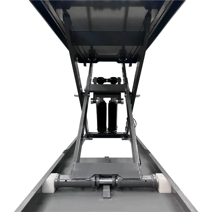 4T Mid Rise Scissor Car Lift 4000kg Lifting Capacity Double Cylinder Hydraulic Lift Scissor Hoist