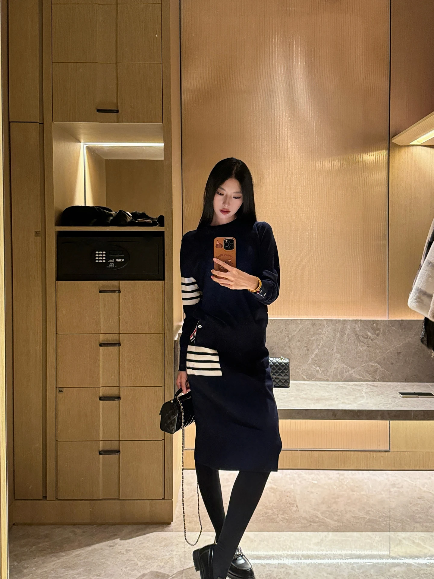 

Warm Woolen Knitted mid High Waist Casual Faion Straight Leg f Skirt for Women College Sle Autumn Winter Faion