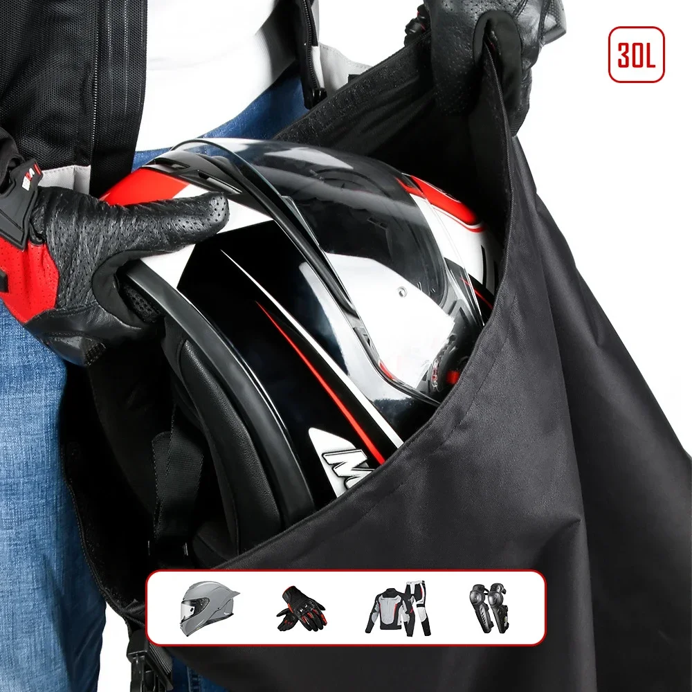 Motorbike Helmet Bag Waterproof Combination Lock Anti-Theft Luggage Storage Bag Rider Portable Travel Motorcycle Equipments Bag image 2