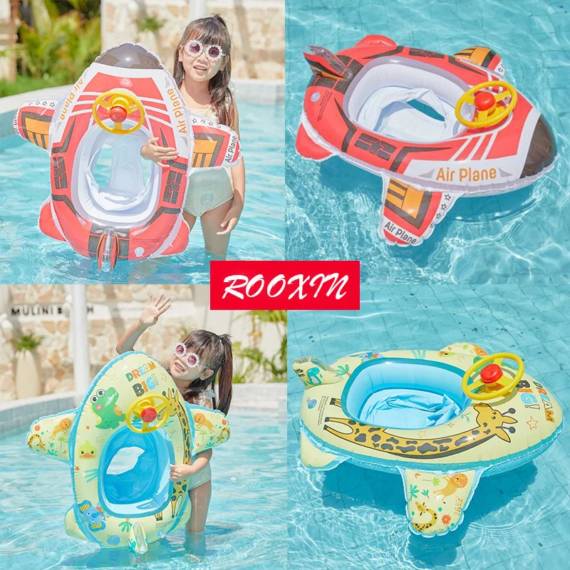 

ROOXIN Baby Swim Ring Tube Aircraft Swimming Seat Ring For Child Kid Swimming Seat Circle Float Swim Pool Water Play Equipment