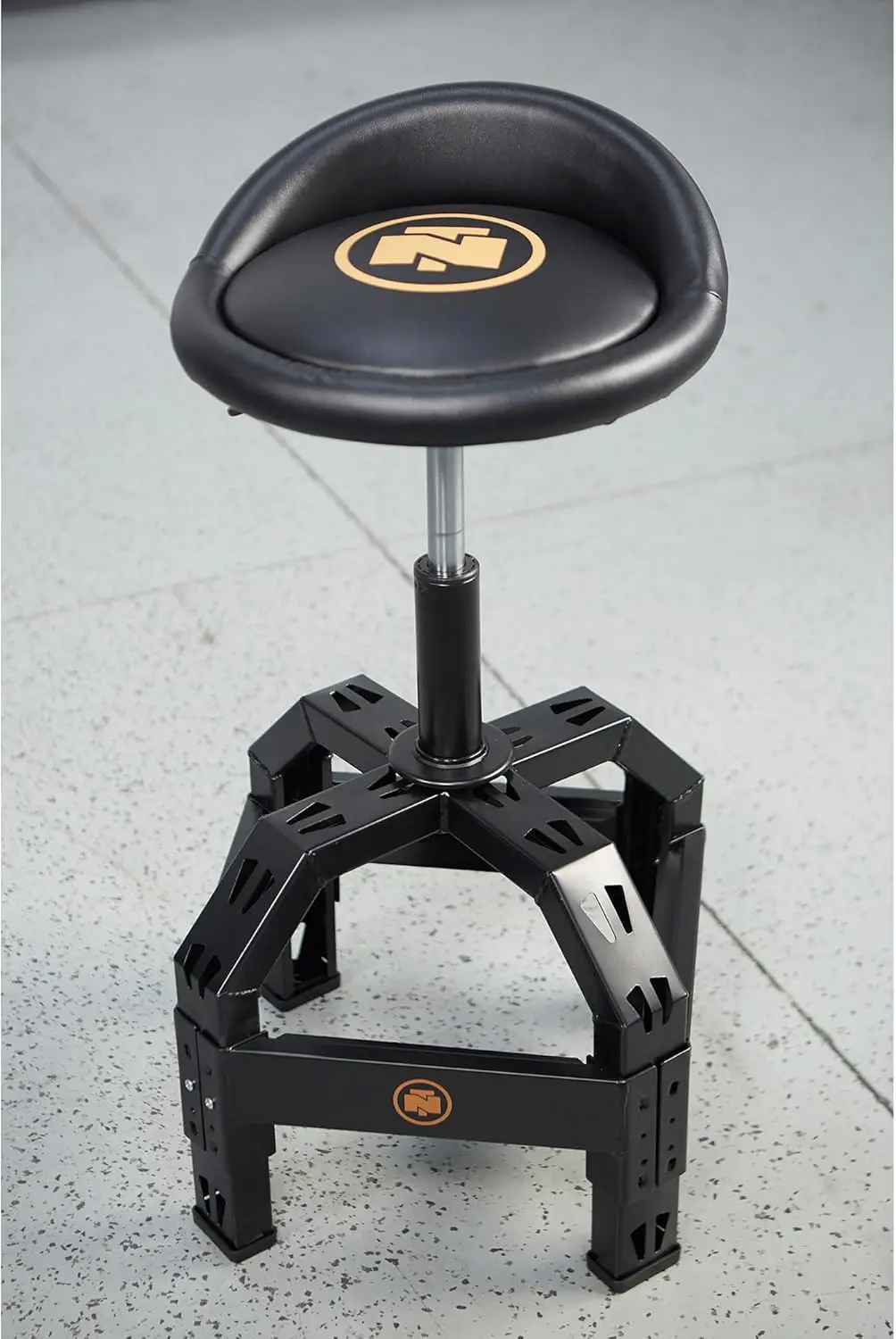 Northern Tool XL Series Adjustable Swivel Shop Stool, Steel, 400-Lb Capacity, 27.5–32 in Seat Height