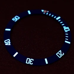 Ceramic Bezel Insert 38mm C3 Luminous Men's Watch Rings For 40mm daytona Submariner gmt Cases Parts Full Text Illumination