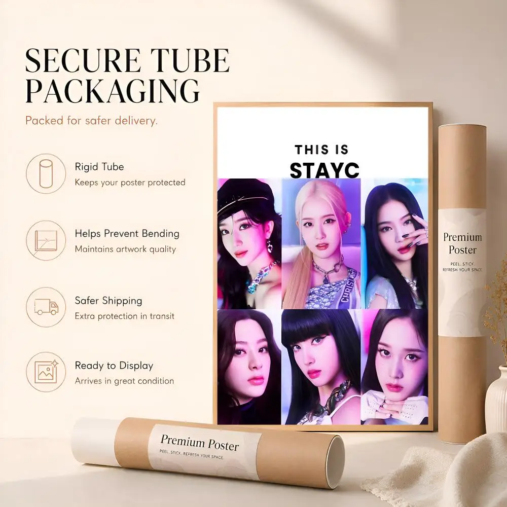 Pop Band Kpop g-Group STAYC Poster Self Adhesive Wall Art Decor for Bedroom Living Room Office Home Decor Gift - view 6
