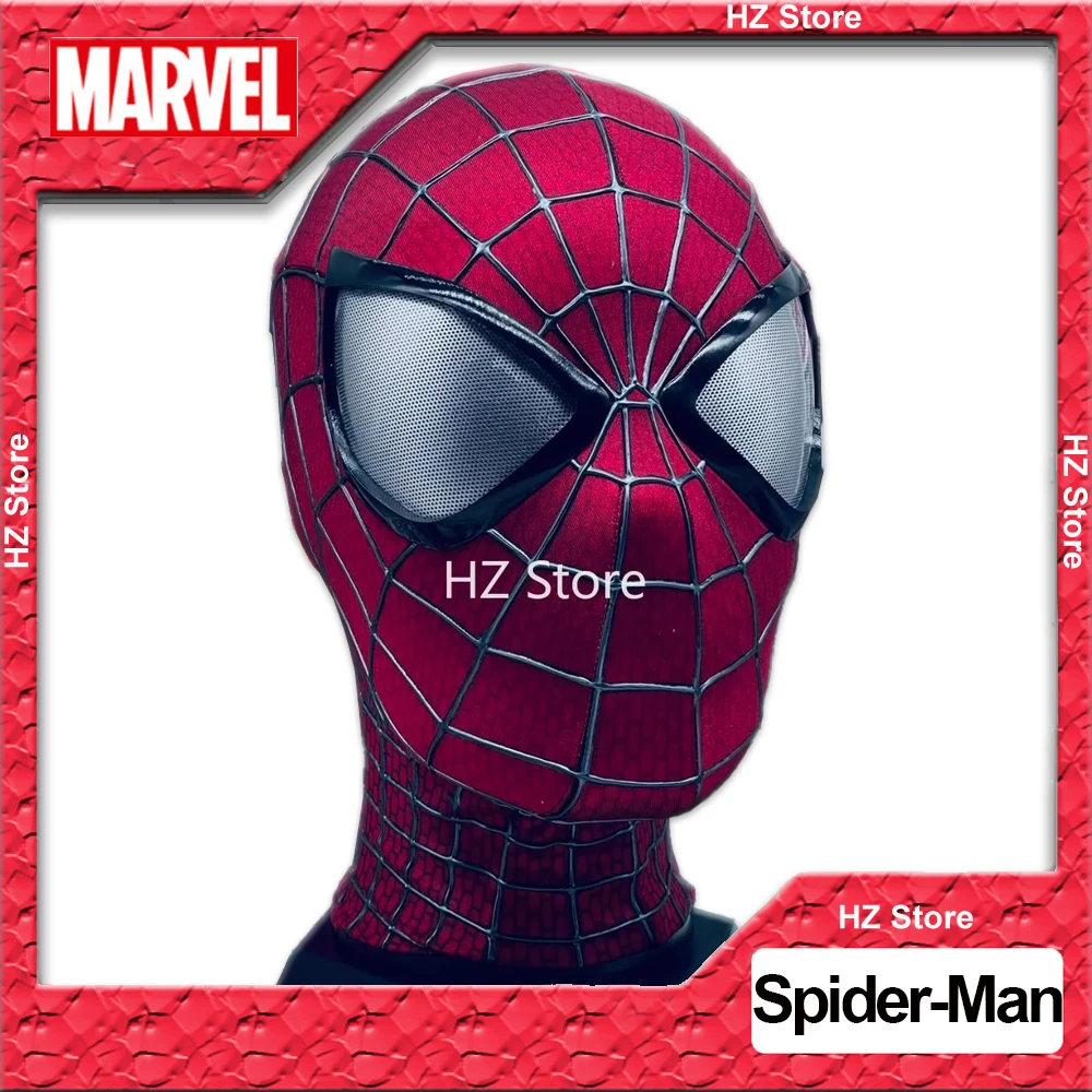 

Marvel The Amazing Spider-Man 2 Mask with Faceshell & Silver Lenses 1:1 3D Handmade Spiderman Masks Halloween Cosplay Headwear