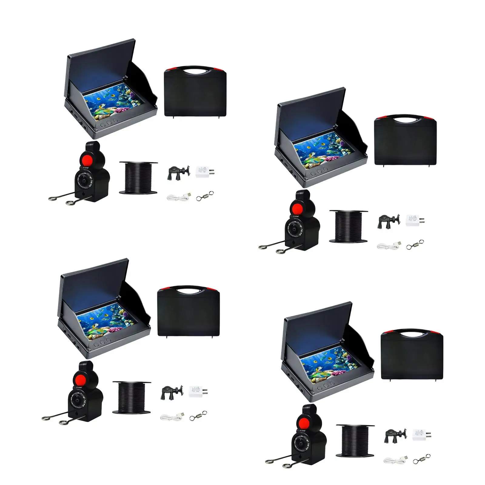 

Fish Finders Fishing Gear Stable Depth Finders 4.3'' Display Color Monitor Waterproof for Sea Boat Ice Fishing Water Sports Lake