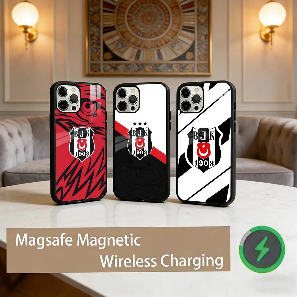 

1pc F-Fashion B-Besiktas BJK Phone Case For iPhone17,16,15,14,13,12,11 Plus,Pro Max Magnetic For Magsafe Wireless Charging