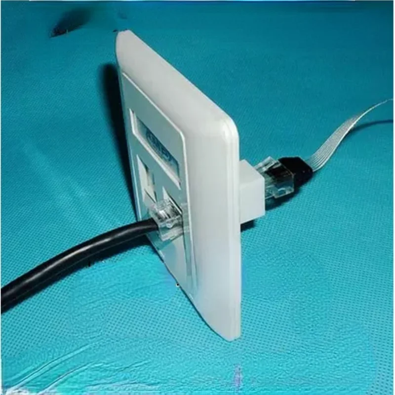 Adaptador hembra en línea RJ45 Cat.5e, acoplador sin blindaje para Panel de parche en blanco