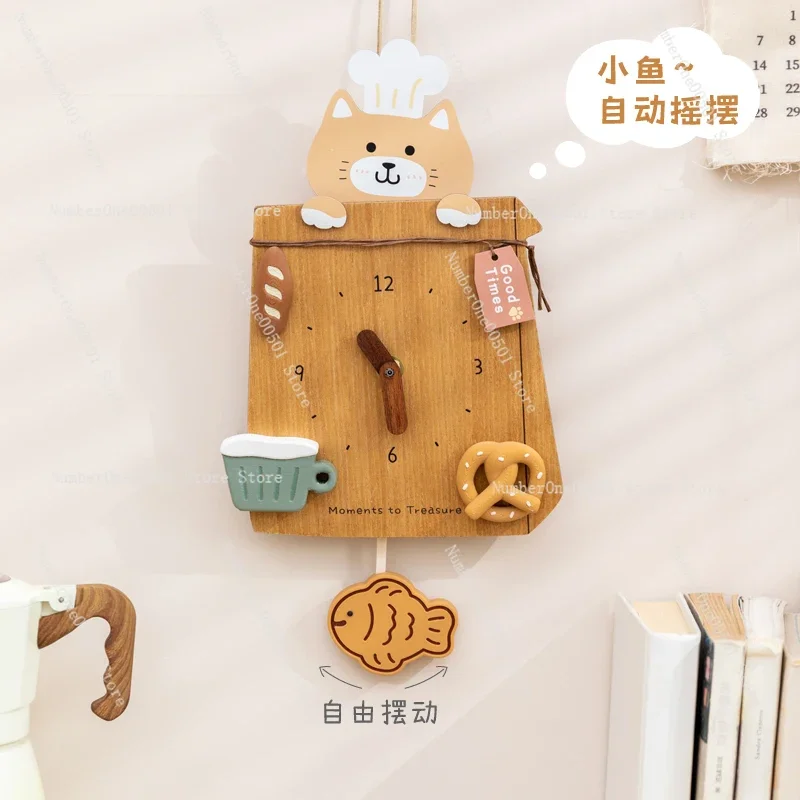 

Silent Wall Clock Artistic Design for Room Dining Decor No Ticking Quiet Movement Creative Home Wall Decor Cute Style