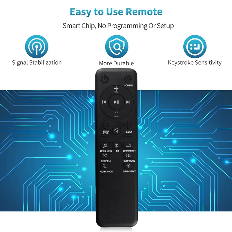 Remote Control Replace for BAR/2.1/3.1/5.1 BAR 2.1 Sound Bar, BAR 3.1 Sound Bar, BAR 5.1 Sound Bar