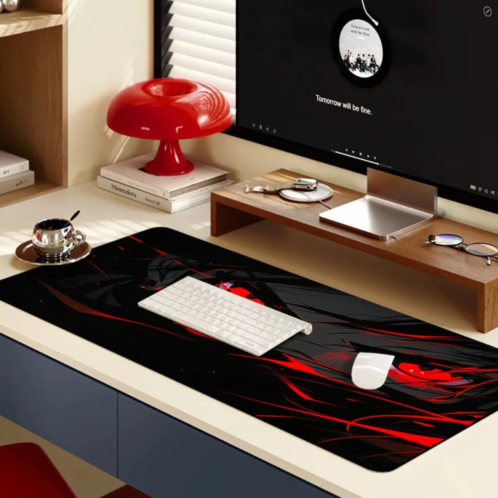Extra-large hot anime eyes gaming mouse pad. Anti-slip table Smooth surface suitable home offices and gamers one piece mouse pad
