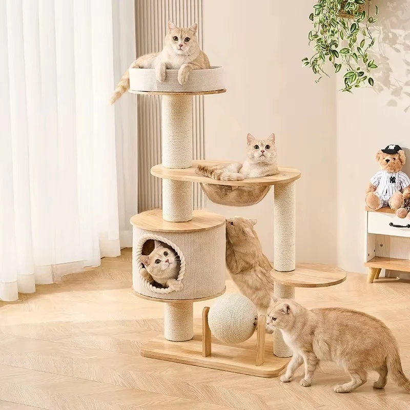 

*e d Eco-Friendly Cat Scratch Mat with Natural Sisal and Solid Wood Base, Anti-Slip Durable Cat Furniture, OEM Customizable&