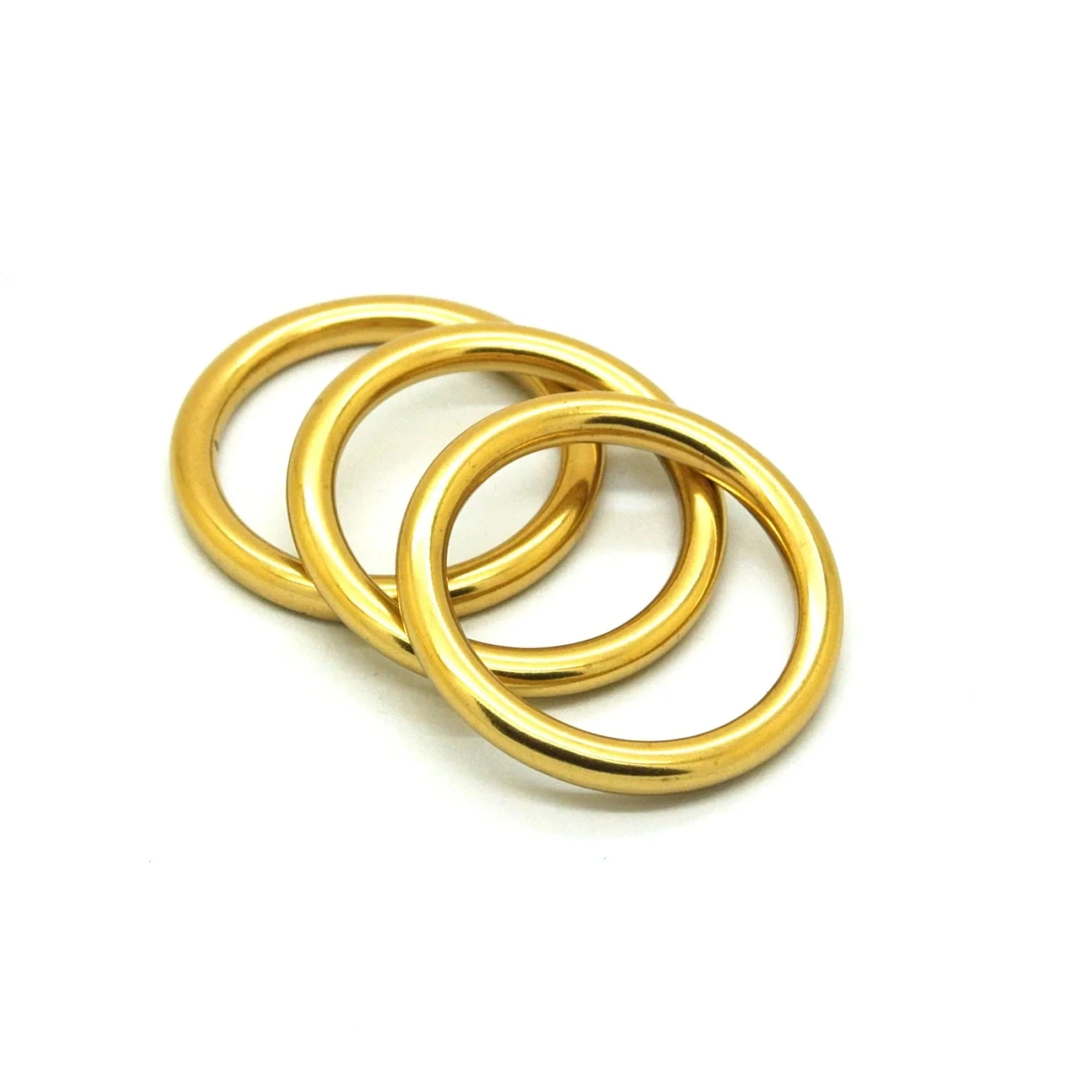 Brass Seamless Gold Rings Leather Bag Handle O Ring 32mm Top Grade