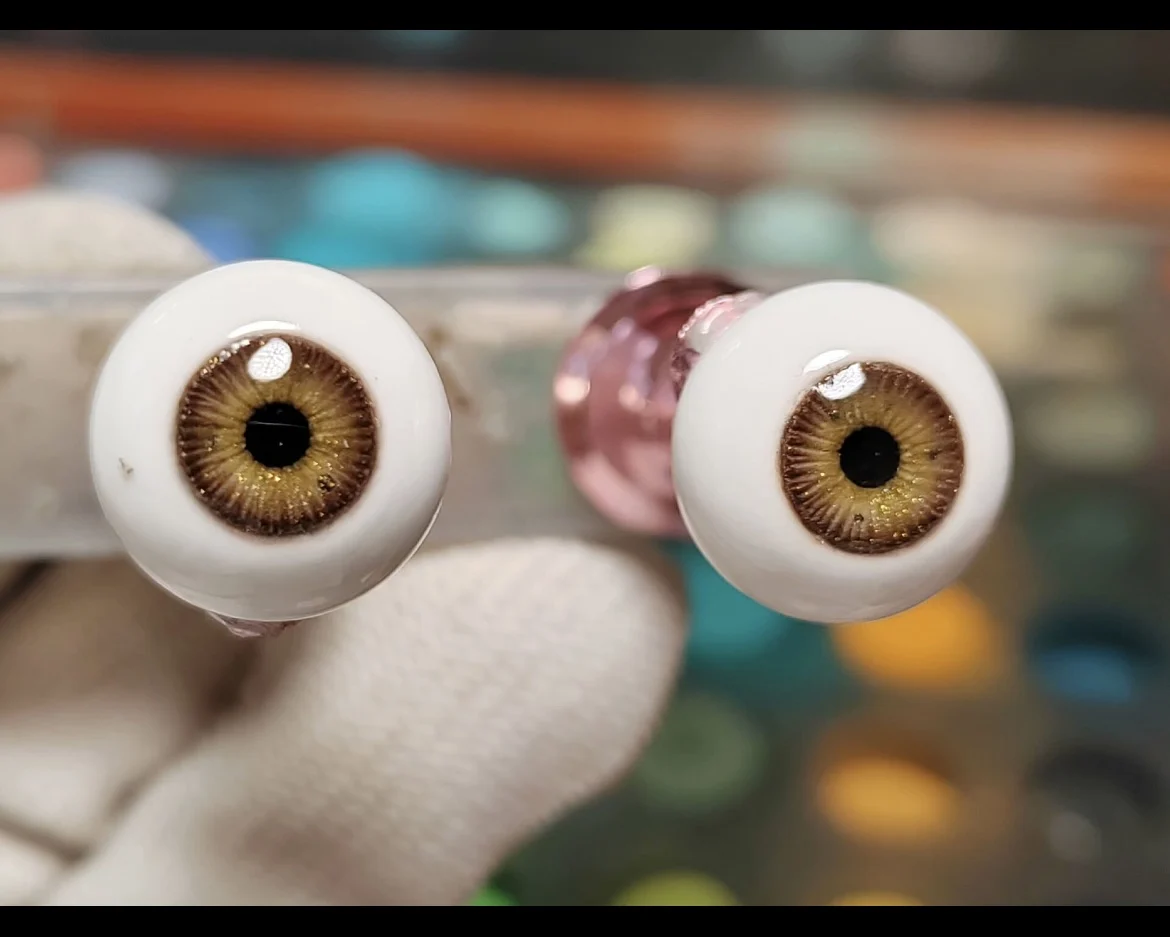 عيون دمى MDD MSD مصنوعة يدويًا بتصميم “قهوة بعد الظهر” مقاس 1/4 و1/6 لدمى BJD، عيون آمنة، زوج واحد، شحن مجاني