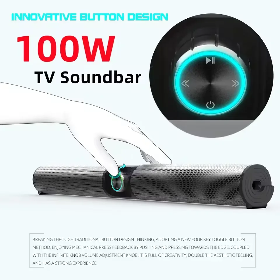 عمود الصوت بار المتكلم سماعة لاسلكية تعمل بالبلوتوث التلفزيون مكبرات الصوت مقبض ضبط حجم راديو FM مكبرات الصوت للهواتف الذكية الكمبيوتر المحمول #2