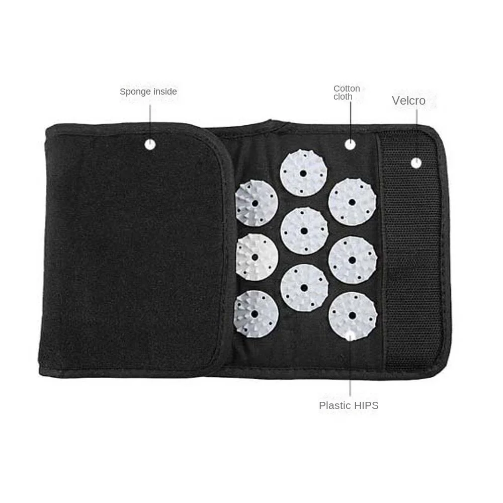 Acupressure Body Massage Mat Reflexology Plate Massage Pad Blood Circulation Leg Foot Pressure Mat Black Anti-Slip