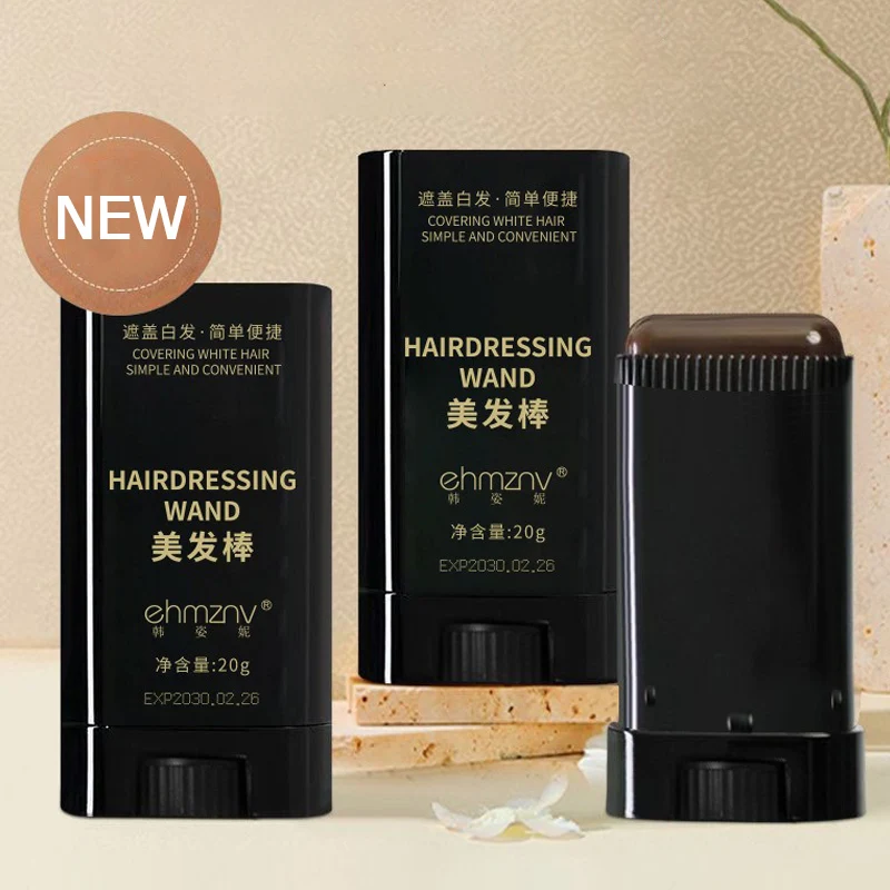 عصا صبغ الشعر مع مشط 2 في 1 تلوين الشعر المؤقت أسود بني قهوة طويلة الأمد مغطاة الشعر الأبيض قلم شعري قابل للغسل #6