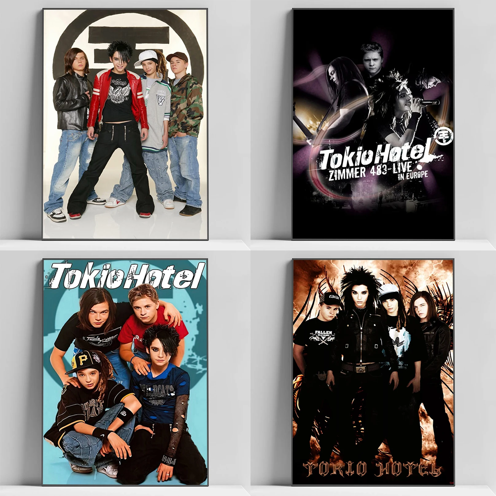 

Rock Band Tokio Hotel Poster Posters for Wall Decor Gaming Room Decoration Painting on Canvas Decorative Paintings Home Art Home