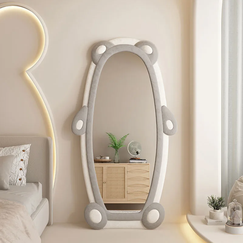 

Kawaii Decoration Mirror Standing Girls Grey Beauty Salon Large Full Body Mirror Funky Modern Decorative Frame Espejo Home Decor