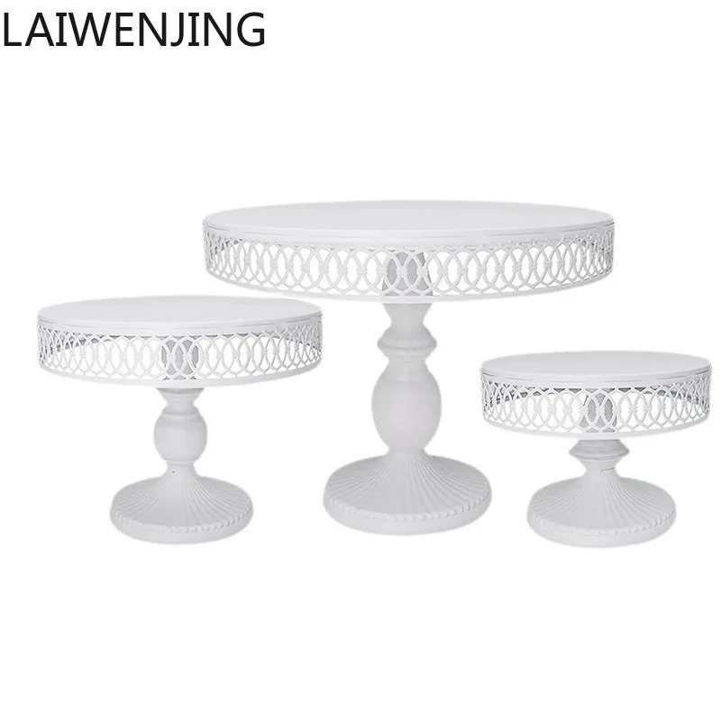 L7-15   Iron Art Dessert Table Gold Hollow Cake Stand Cold Meal Tea Break Display Stand
