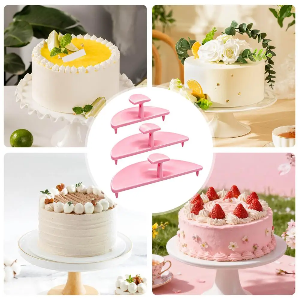 Cake Decorating Tools 3pcs Cake Curve Tools Lightweight Pla Support Stakes Decorating Ruffle Stencils for Baking Supplies Cake