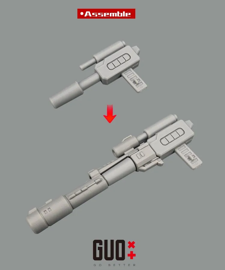 3D DIY Accessories Upgrade Kit Gun Component Parts For MS-TOYS Bruticus (G1 Repainting VER)