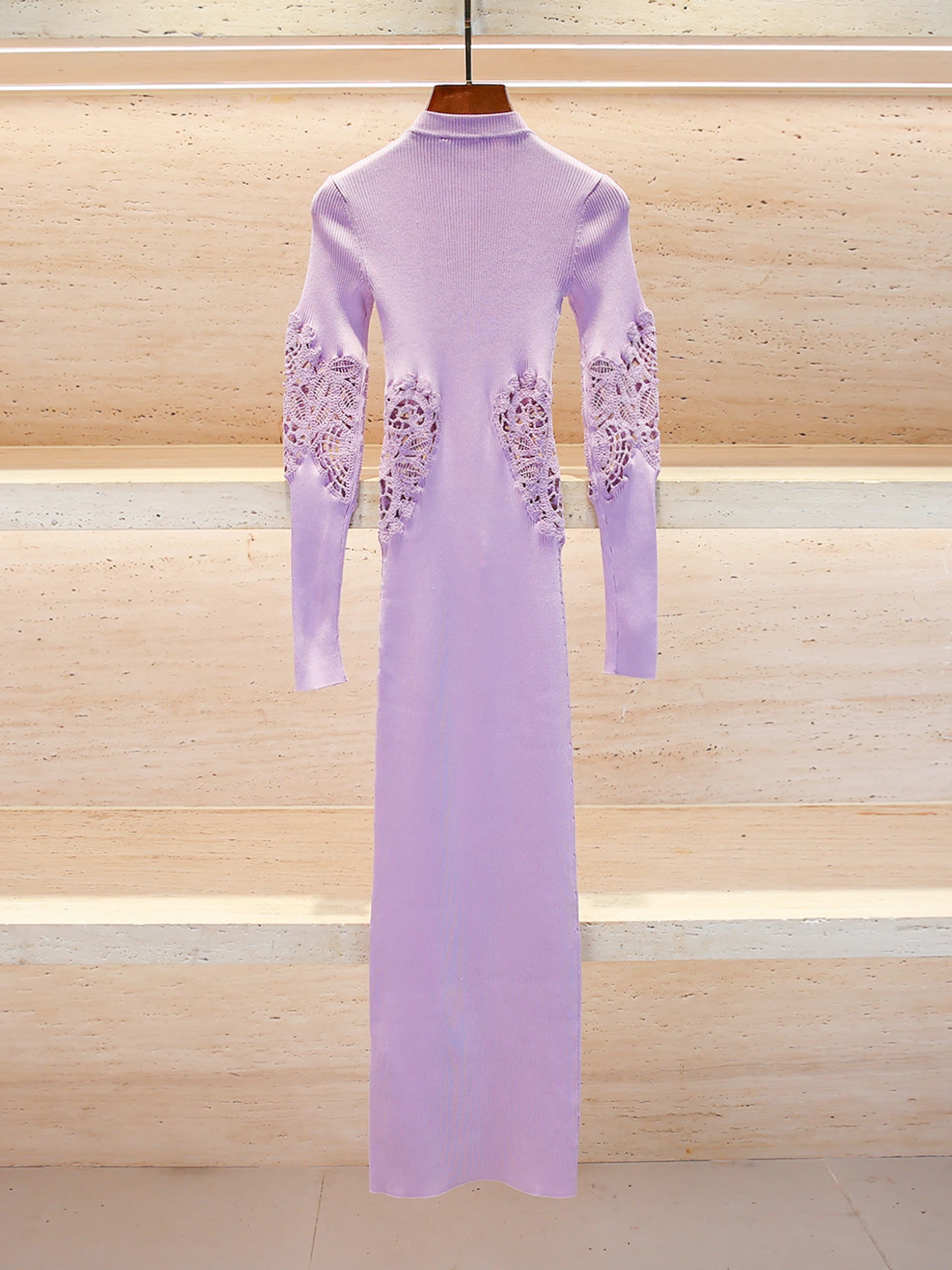 High-End-Damen-Strickrock, aushöhlen, schmale Passform, Dr. Herbst und Winter, Pendeln, hohe Taille, A-Linien-Rock, atmungsaktiv, lang, Sve