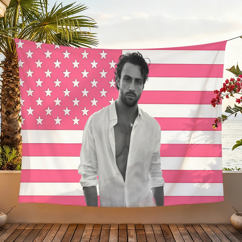 Actor A-Aaron Taylor-Johnson Pink USA flag For Garden Party Living Room Home Wall Decor Banner Bedroom Outdoor Tapestry