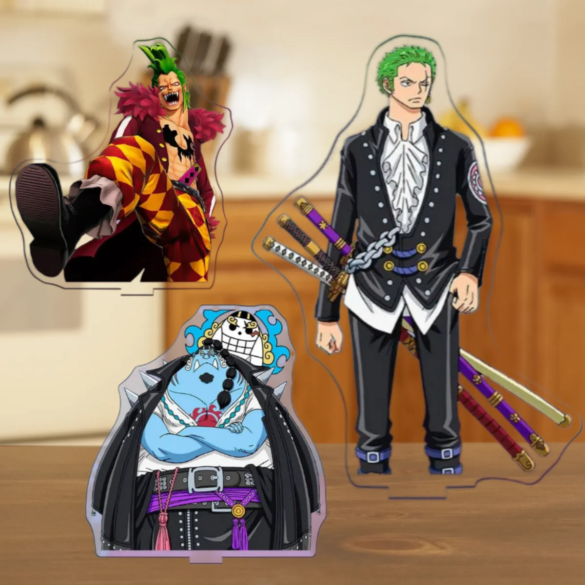 Placas acrílicas de anime para One Piece: Jinbe, Bartolomeo, Roronoa Zoro, Nefertari Vivi, Brook. Regalos de acrílico hechos a mano.