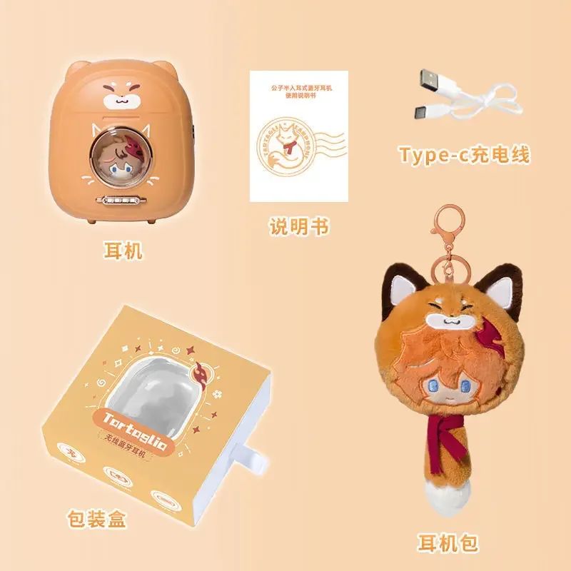 Cute Genshin Impact Wireless Headphone Gift Game Anime HIFI Bluetooth5.3 Headset Cosplay Active Noise Cancellation Earbud