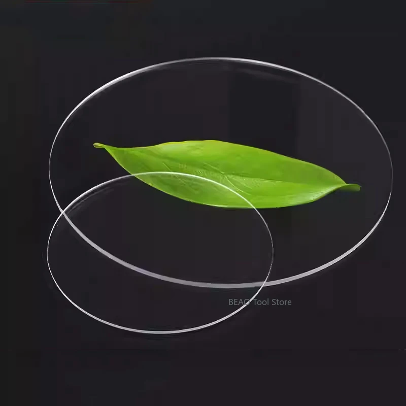 Cakram Akrilik Bening Tinggi Tangki Ikan Penutup Melingkar Baki Melingkar Kaca Organik DIY Tebal 1 ~ 10Mm