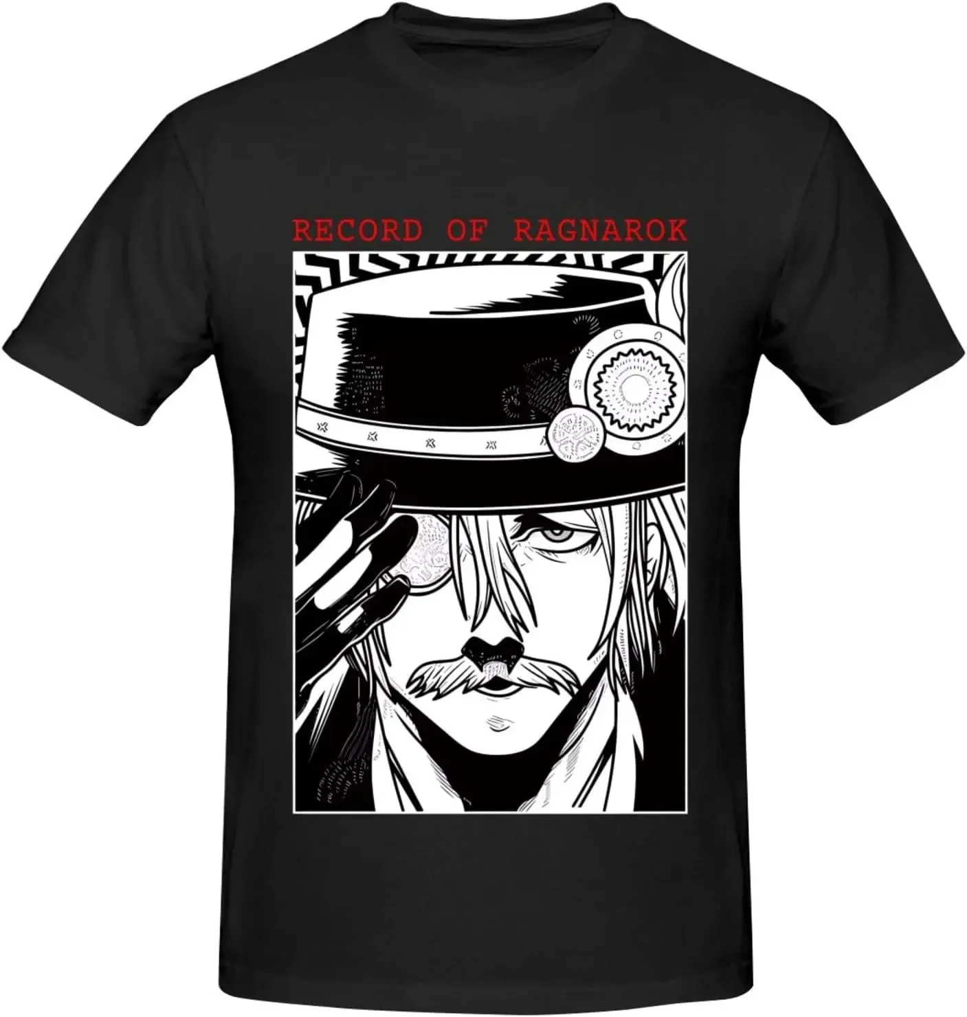 

Record Anime of Ragnarok Shirt Men's Breathable Custom Cotton Short Sleeve Tshirt Fashion Casual Tops Tees Black