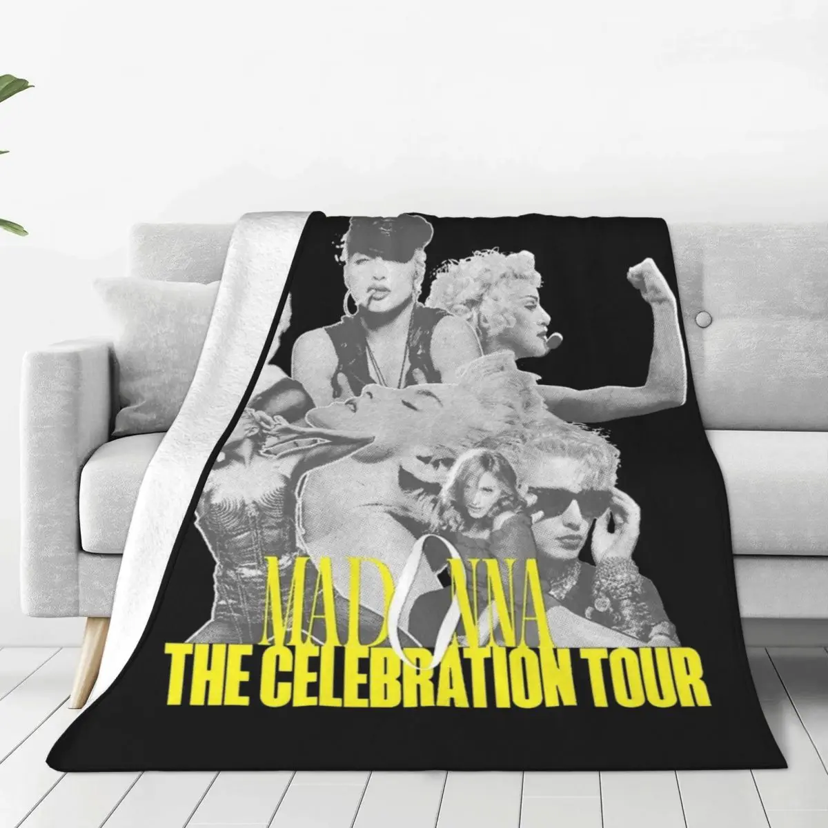 Madonna Famous Singer Blankets Flannel Printed Queen of Pop Relax Warm Throw Blanket for Sofa Bedroom Quilt