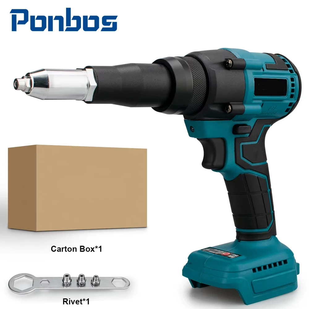 Brushless Electric Rivet Gun Automatic Lithium-Ion Nail Puller Stainless Steel Nail Puller Adaptable Makita 18V Battery