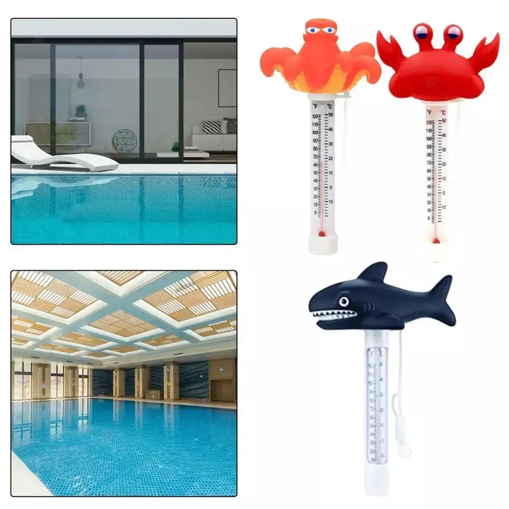 Termómetro flotante de animales para piscina, medidor de agua para estanque, inastillable, para bebé, C5C4