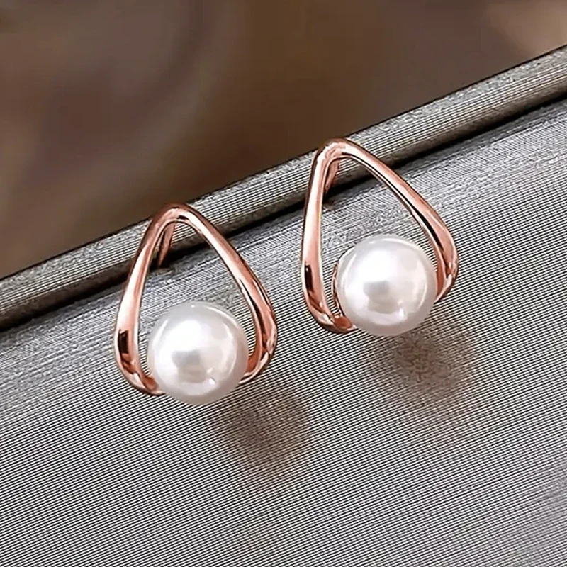 Huretailers-Boucles d'oreilles délicates en argent regardé 925 pour femmes, accessoires d'oreille nobles, breloques délicates, bijoux de fête de fiançailles, mode