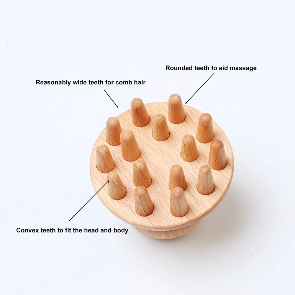 Wooden Material Wood Mushroom Massager Mushroom Shape Ergonomic Handle Manual Massage Tool Wood Color Handheld Wooden Massager