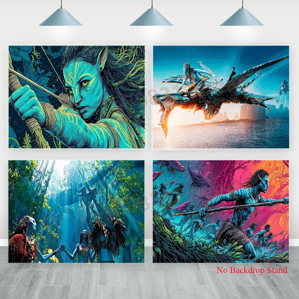 

Фон для детской фотосъемки в стиле Аватар, украшения для детского дня рождения, баннер, фон для фотосессии новорожденных, реквизит для фотостудии