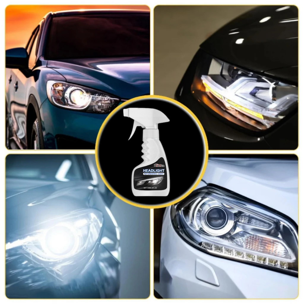 يزيل سائل إصلاح المصابيح الأمامية للسيارة باللون الأصفر والخدوش بسرعة ويعيد اللمعان الواضح ويحسن سلامة القيادة الليلية