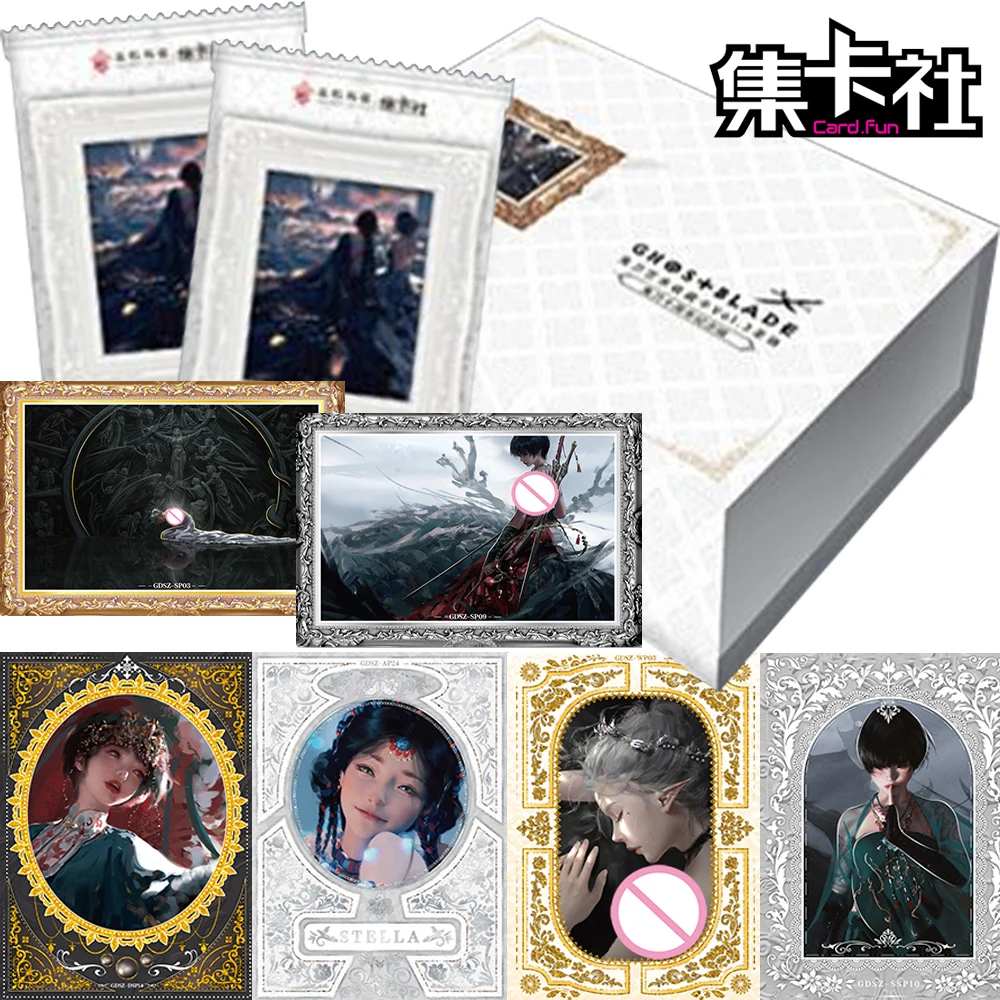 

New Card.fun Genuine Ghostblade Fantasy Comic Collection Cards Unique Painting Style Retro Gorgeous Character Close-up Card Gift