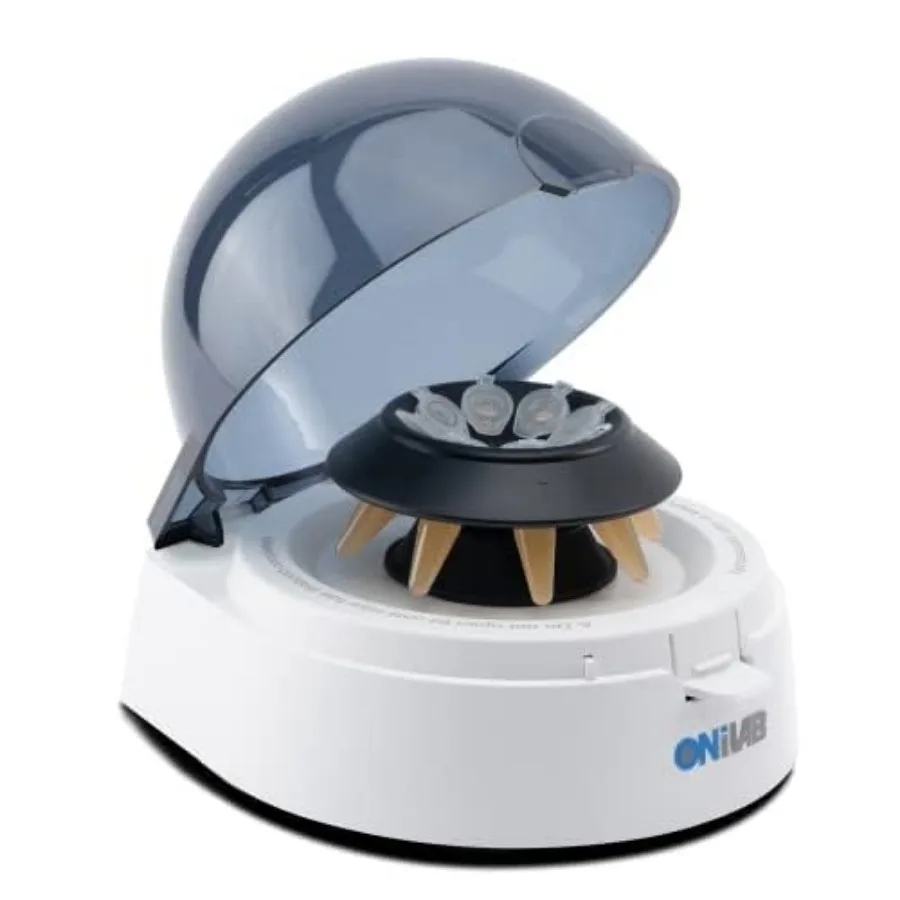 

ONiLAB's Scientific Mini Centrifuge 7000RPM 2680 x g RCF Lab Benchtop Centrifuge with 2 Rotors for 8 x 0.2/0.5/1.5/2.0ml and 0.
