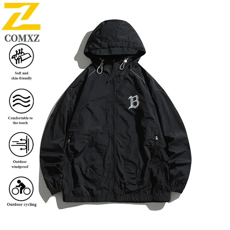 سترة بغطاء للرأس صيفية للرجال من الحرير الجليدي للحماية من الأشعة فوق البنفسجية بعامل حماية من الأشعة فوق البنفسجية 50 + معطف واقي من الشمس رفيع للغاية وجيد التهوية لصيد الأسماك في الهواء الطلق #4