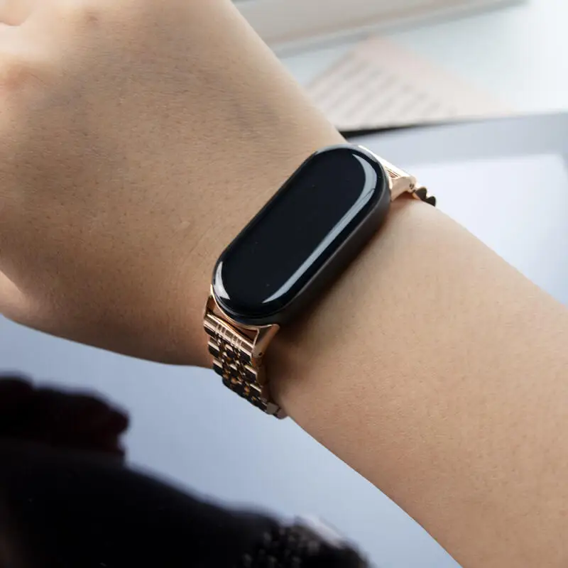 Edelstahl-Uhrenarmband für Xiaomi Mi Band 10 Smartwatch-Armband Metall Correa für Xiaomi Mi Band 8 9 10 Armband – Detail 3